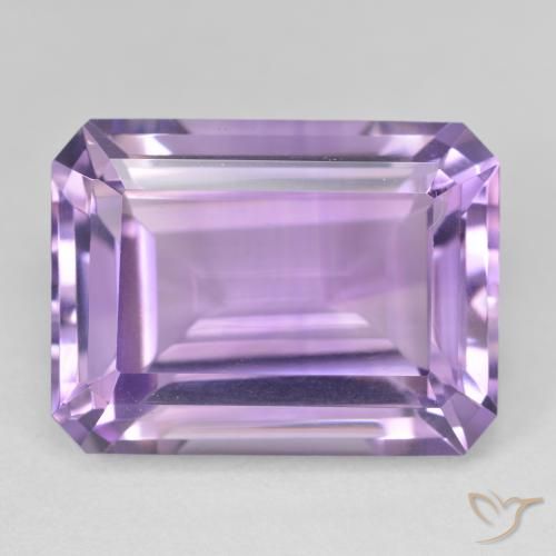 23.50ct Natürlicher Rosaig-violett Amethyst, Smaragdschliff, VVS