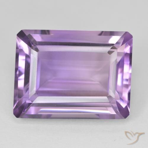 22.54ct Natürlicher Medium Light Purplish-Violet Amethyst, Smaragdschliff, VVS