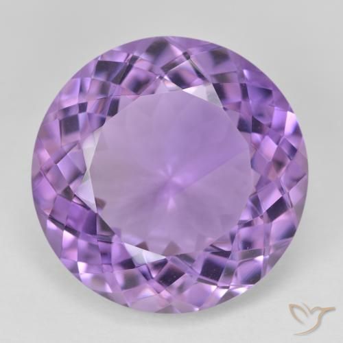 24.86ct Natürlicher Rosaig-violett Amethyst, Runden, VVS