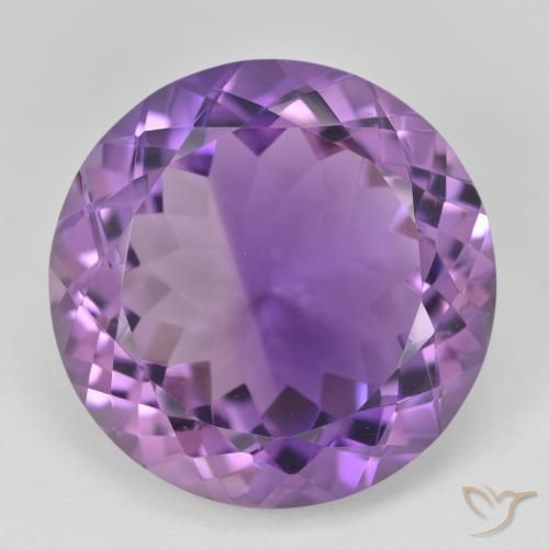 24.55ct Natürlicher Mittelviolett Amethyst, Runden, VVS