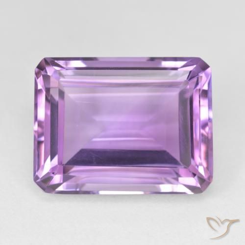 19.33ct Natürlicher Mittelrosa Violett Amethyst, Smaragdschliff, VVS-VS