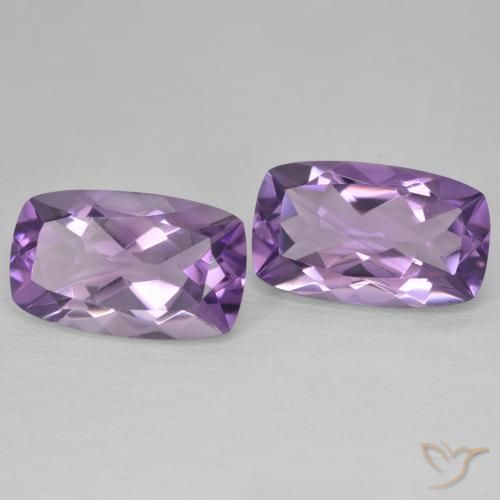 11.98 ct natürliche Medium Light Purplish-Violet Amethyst-Edelsteine, Kissen, VVS