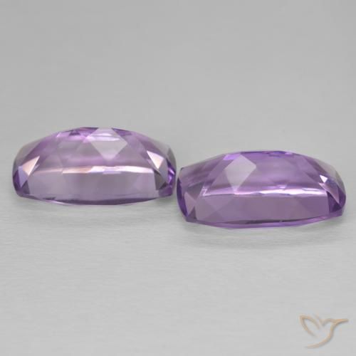 11.98 ct natürliche Medium Light Purplish-Violet Amethyst-Edelsteine, Kissen, VVS