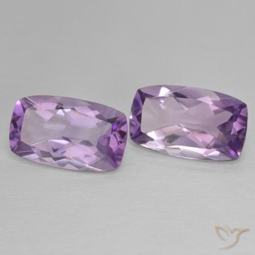 11.24 ct natürliche Medium Light Purplish-Violet Amethyst-Edelsteine, Kissen, VVS