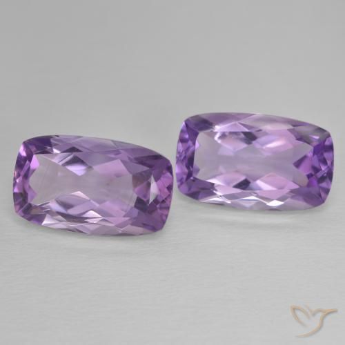 12.80 ct natürliche Medium Light Purplish-Violet Amethyst-Edelsteine, Kissen, VVS
