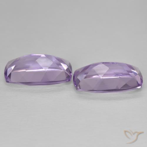 11.28 ct natürliche Medium Light Purplish-Violet Amethyst-Edelsteine, Kissen, VVS