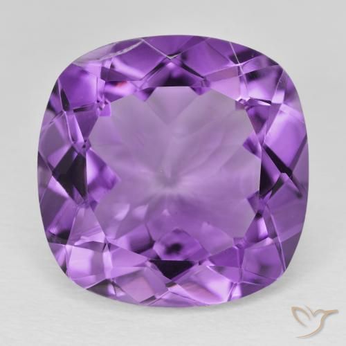 19.52ct Natürlicher Mittelviolettes Violett Amethyst, Kissen, VS