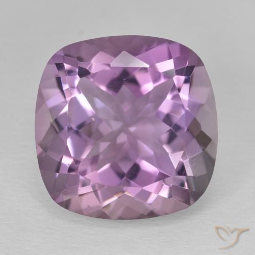 12.41ct Natürlicher Rosaig-violett Amethyst, Kissen, VVS