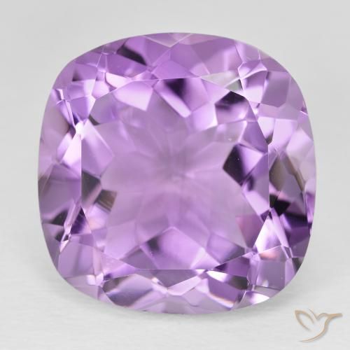 20.07ct Natürlicher Rosaig-violett Amethyst, Kissen, VVS