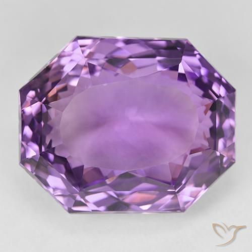 27.56ct Natürlicher Mittelviolettes Violett Amethyst, Smaragdschliff, VVS