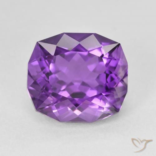 6.33ct Natürlicher Lebhaftes Violett Amethyst, Kissen, VS