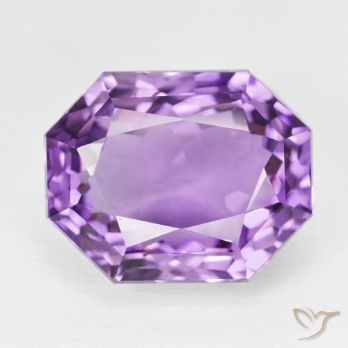 17.11ct Natürlicher Mittelviolett Amethyst, Smaragdschliff, VVS