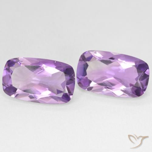 10.79 ct natürliche Medium Light Purplish-Violet Amethyst-Edelsteine, Kissen, VS