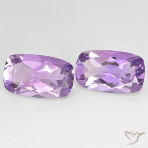 10.83 ct natürliche Medium Light Purplish-Violet Amethyst-Edelsteine, Kissen, VS