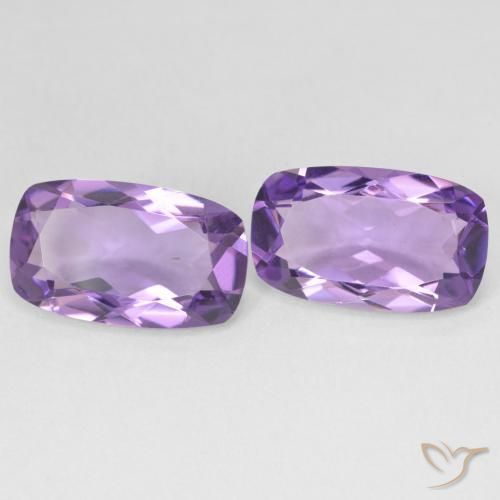 10.04 ct natürliche Medium Light Purplish-Violet Amethyst-Edelsteine, Kissen, VS