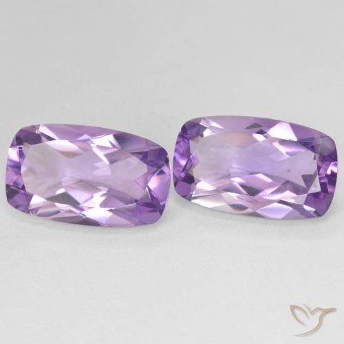 11.50 ct natürliche Medium Light Purplish-Violet Amethyst-Edelsteine, Kissen, VS