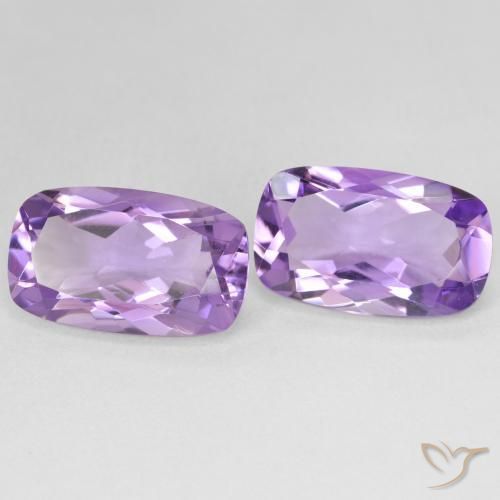 11.23 ct natürliche Medium Light Purplish-Violet Amethyst-Edelsteine, Kissen, VVS-VS
