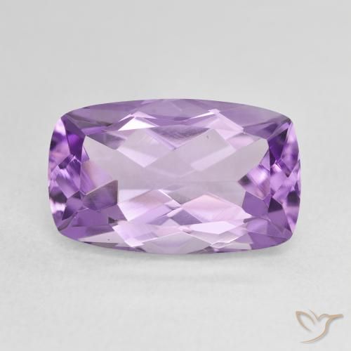 6.41ct Natürlicher Hell-Mittelviolett Amethyst, Kissen, VVS