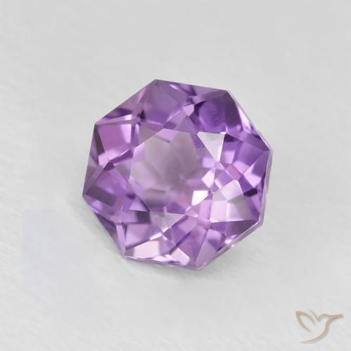 9,17 ctw natürlicher Medium Light Purplish-Violet Amethyst, Oktagonschliff, VVS