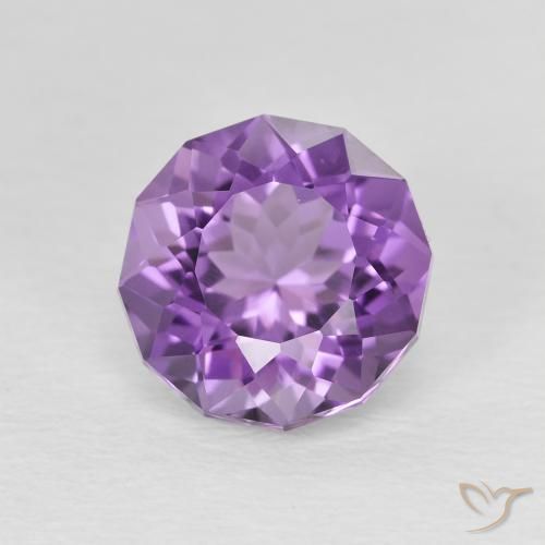 2.55ct Natürlicher Medium Dark-Violet Amethyst, Runden, VVS