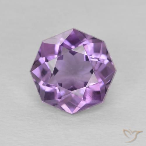 1.55ct Natürlicher Mittelviolett Amethyst, Smaragdschliff, VS-SI