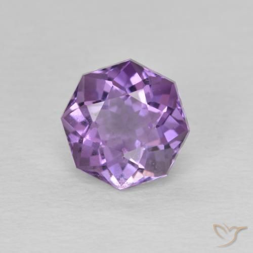 1.57ct Natürlicher Rosa Iris Violett Amethyst, Smaragdschliff, VS-SI