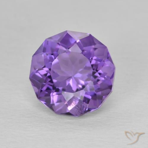 2.29ct Natürlicher Mittelviolett Amethyst, Runden, VS-SI