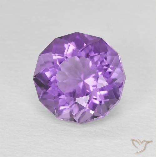9,17 ctw natürlicher Hell-Mittelviolett Amethyst, Runden, VS-SI