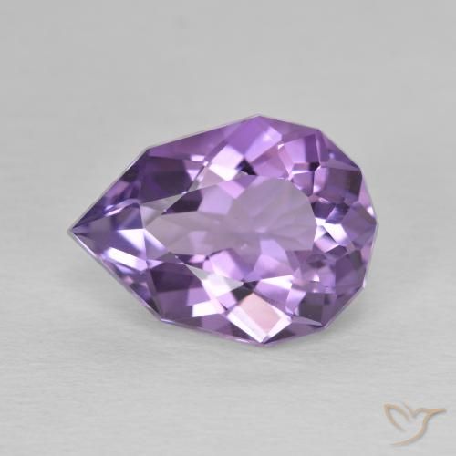 3.64ct Natürlicher tiefviolett Amethyst, Birnenform, VS-SI