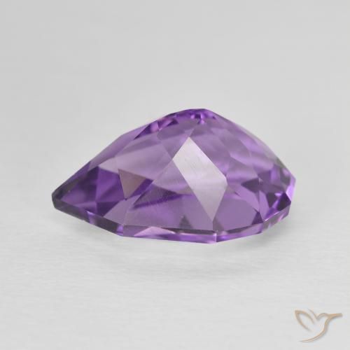 9,17 ctw natürlicher Mittel Violett-Rosa Amethyst, Birnenform, Lichtdurchlässig