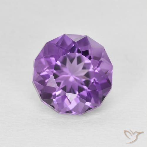 2.37ct Natürlicher Medium Light Purplish-Violet Amethyst, Runden, VVS-VS