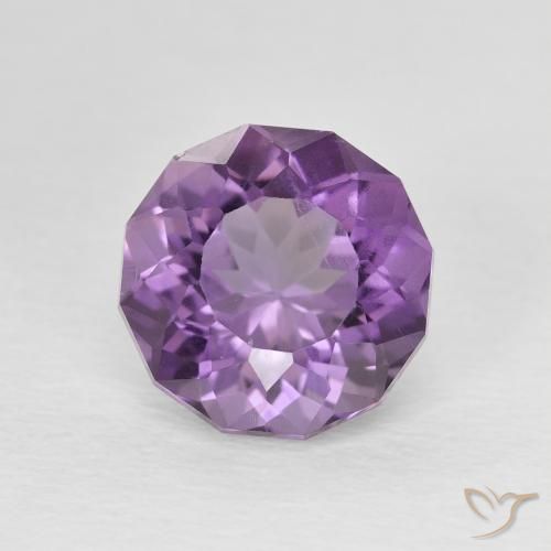 2.78ct Natürlicher Medium Light Purplish-Violet Amethyst, Runden, VS