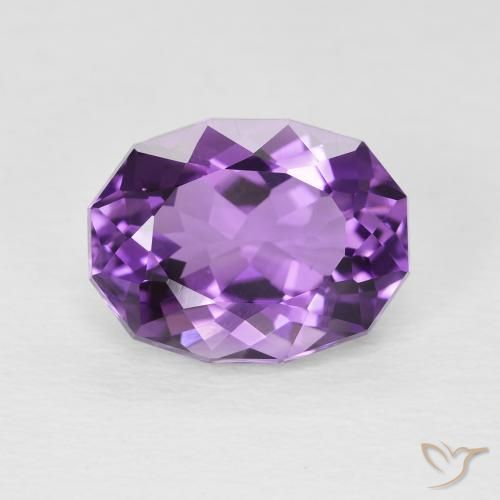 3.50ct Natürlicher Mittel Violett-Rosa Amethyst, Oval, VS