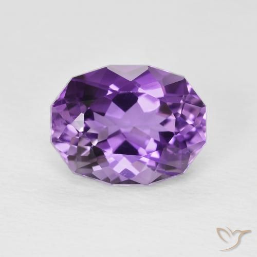 3.23ct Natürlicher Mittel Violett-Rosa Amethyst, Oval, VS