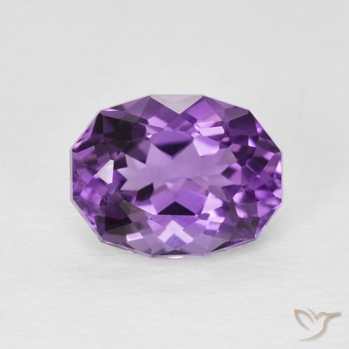 2.96ct Natürlicher Mittelviolett Amethyst, Oval, VS