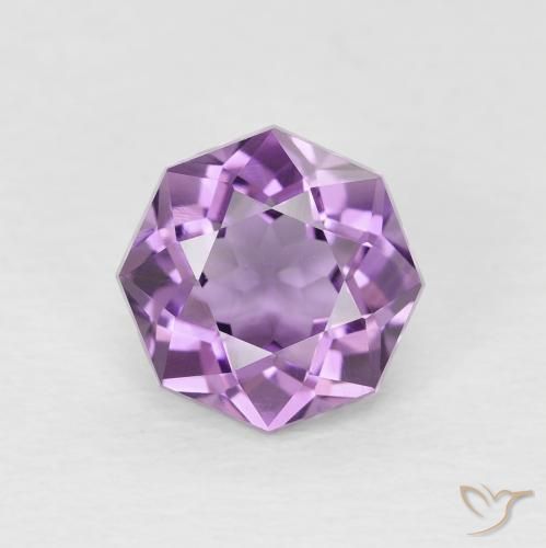 1.33ct Natürlicher Hell-Mittelviolett Amethyst, Smaragdschliff, VS