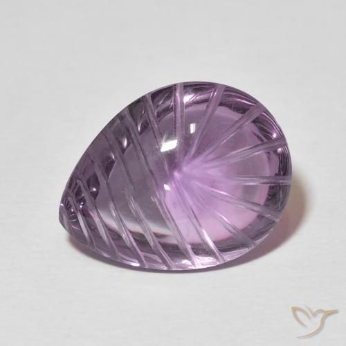 11.59ct Natürlicher gräulich-v Amethyst, Birnenform, Transparent