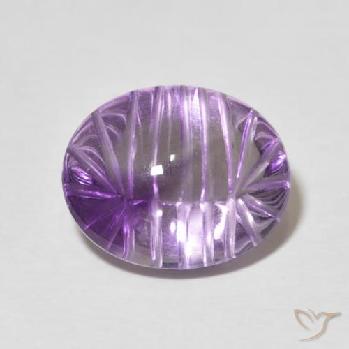 6.74ct Natürlicher Lilaisch-violett Amethyst, Oval, Transparent