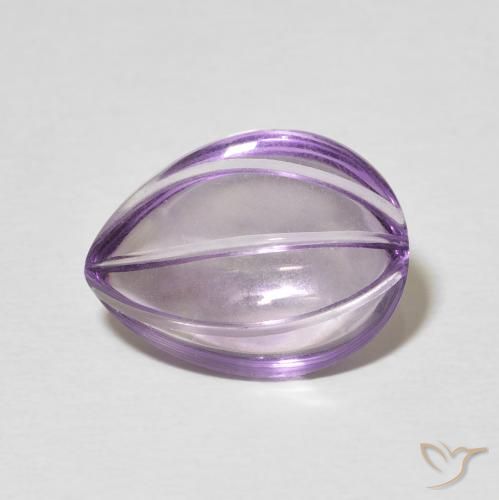 5.89ct Natürlicher Mittelviolett Amethyst, Birnenform, Transparent