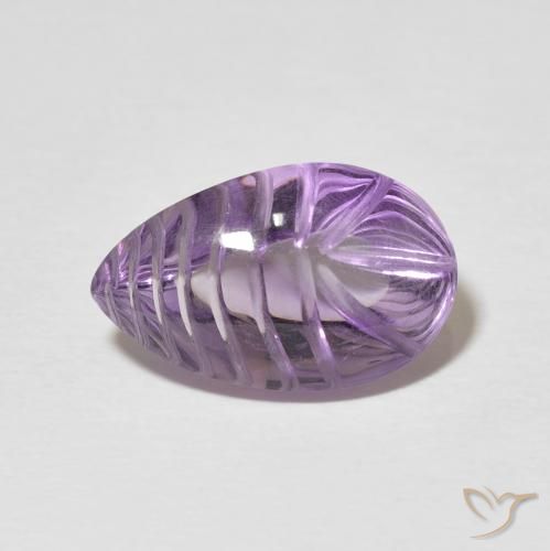 6.87ct Natürlicher Iris Violett Amethyst, Birnenform, Transparent