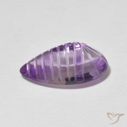 9,17 ctw natürlicher Medium Light Purplish-Violet Amethyst, Birnenform, Transparent