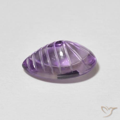9,17 ctw natürlicher Medium Light Purplish-Violet Amethyst, Birnenform, Transparent
