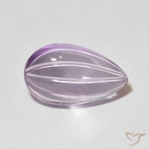 4.77ct Natürlicher Hellrosa Violett Amethyst, Birnenform, Transparent