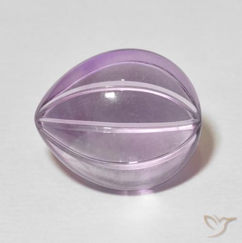 7.65ct Natürlicher hellviolett Amethyst, Birnenform, Transparent