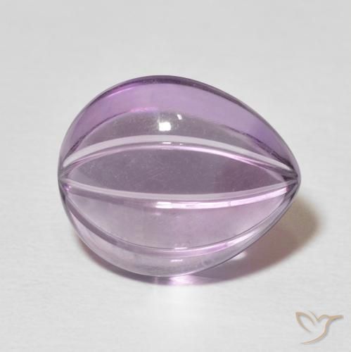 9,17 ctw natürlicher hellviolett Amethyst, Birnenform, Transparent