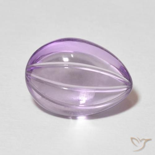 9,17 ctw natürlicher hellviolett Amethyst, Birnenform, Transparent