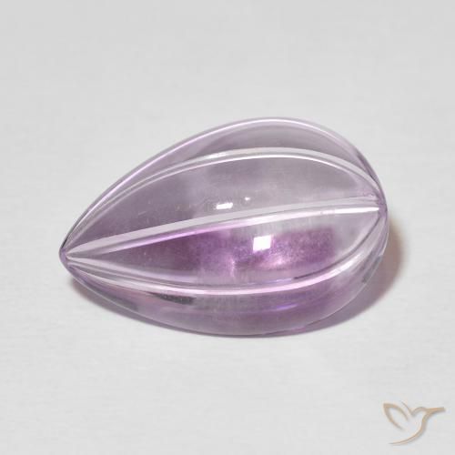 7.63ct Natürlicher Rosaig-violett Amethyst, Birnenform, Transparent