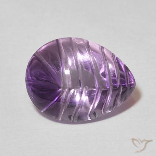 6.63ct Natürlicher Mittelviolett Amethyst, Birnenform, Transparent