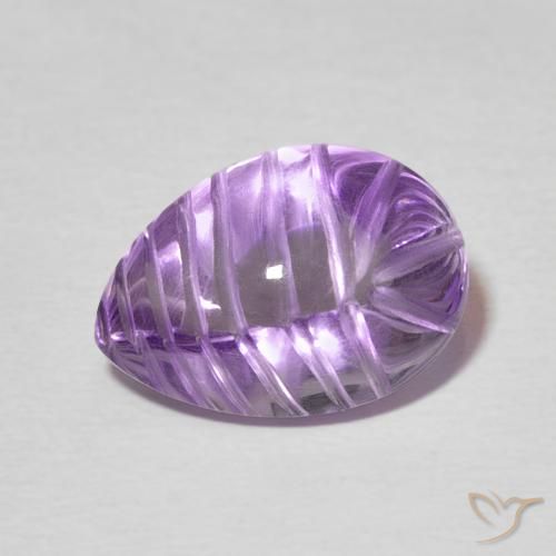 5.42ct Natürlicher Mittelviolett Amethyst, Birnenform, Transparent