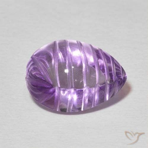 9,17 ctw natürlicher Mittelviolett Amethyst, Birnenform, Transparent